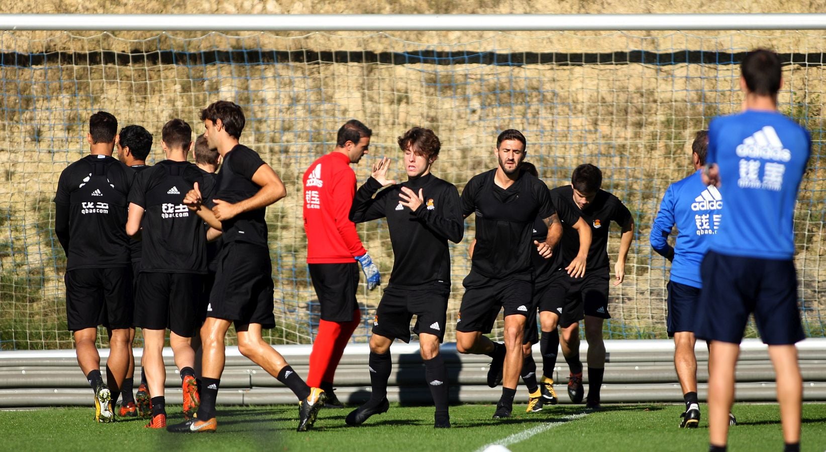 Los jugadores de la Real Sociedad se han ejercitado en Zubieta para preparar el encuentro de Copa ante el Lleida