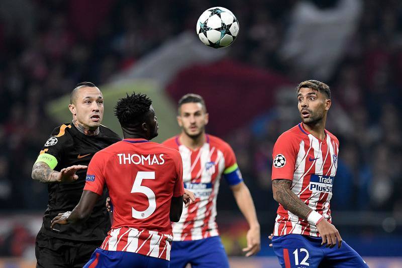 Las mejores imágenes del partido de la quinta jornada de la fase de grupos entre el Atlético y la Roma, en el Wanda Metropolitano