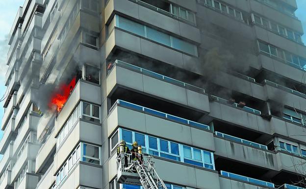 Incendio en la avenida de Zarautz. 