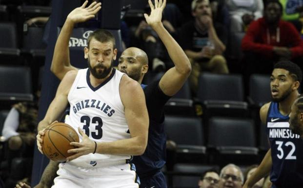 Marc Gasol durante el partido.