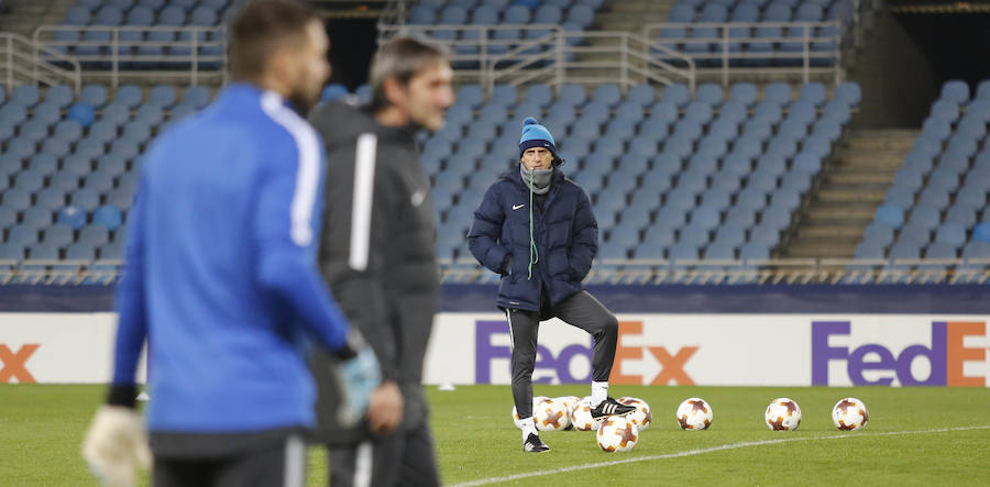 El Zenit entrena en Anoeta