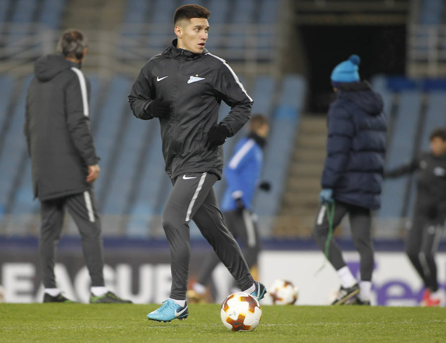 El Zenit entrena en Anoeta