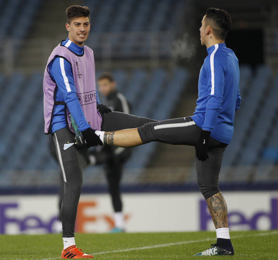 El Zenit entrena en Anoeta