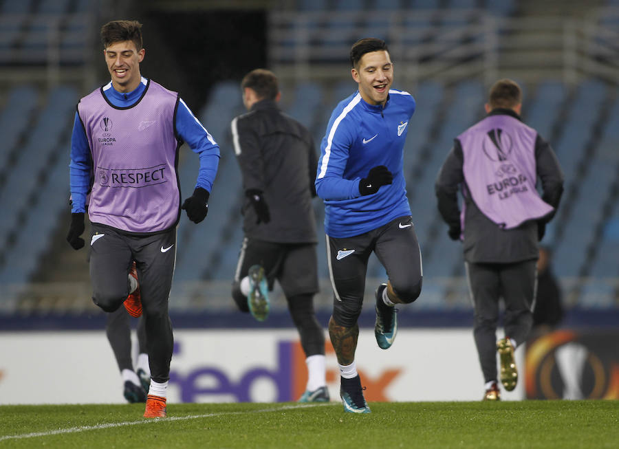 El Zenit entrena en Anoeta