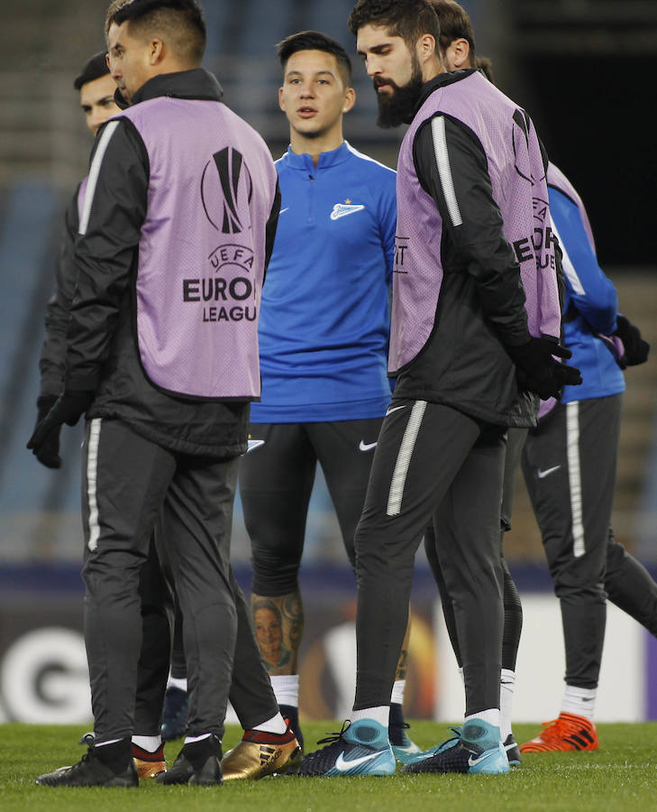 El Zenit entrena en Anoeta