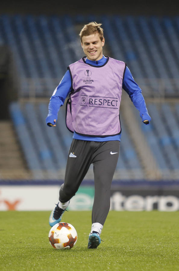 El Zenit entrena en Anoeta