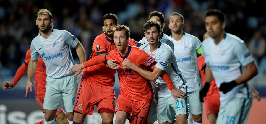 Las mejores imágenes del encuentro de Europa League entre la Real Sociedad y el Zenit en Anoeta