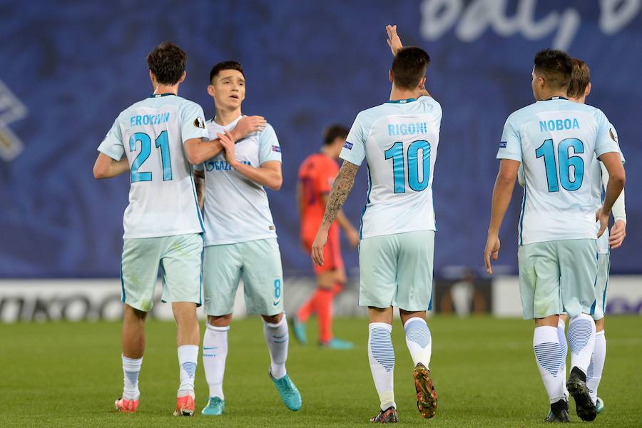 Las mejores imágenes del encuentro de Europa League entre la Real Sociedad y el Zenit en Anoeta