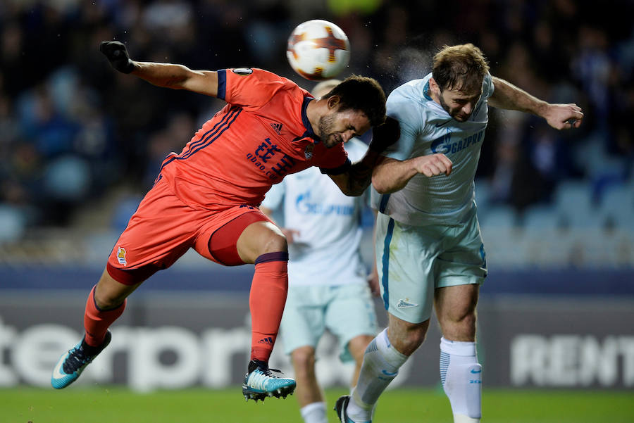 Las mejores imágenes del encuentro de Europa League entre la Real Sociedad y el Zenit en Anoeta