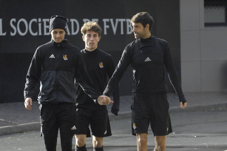 Eusebio ha citado a sus jugadores esta mañana en Zubieta para el último entrenamiento antes del debi de mañana en San Mamés contra el Athletic). 