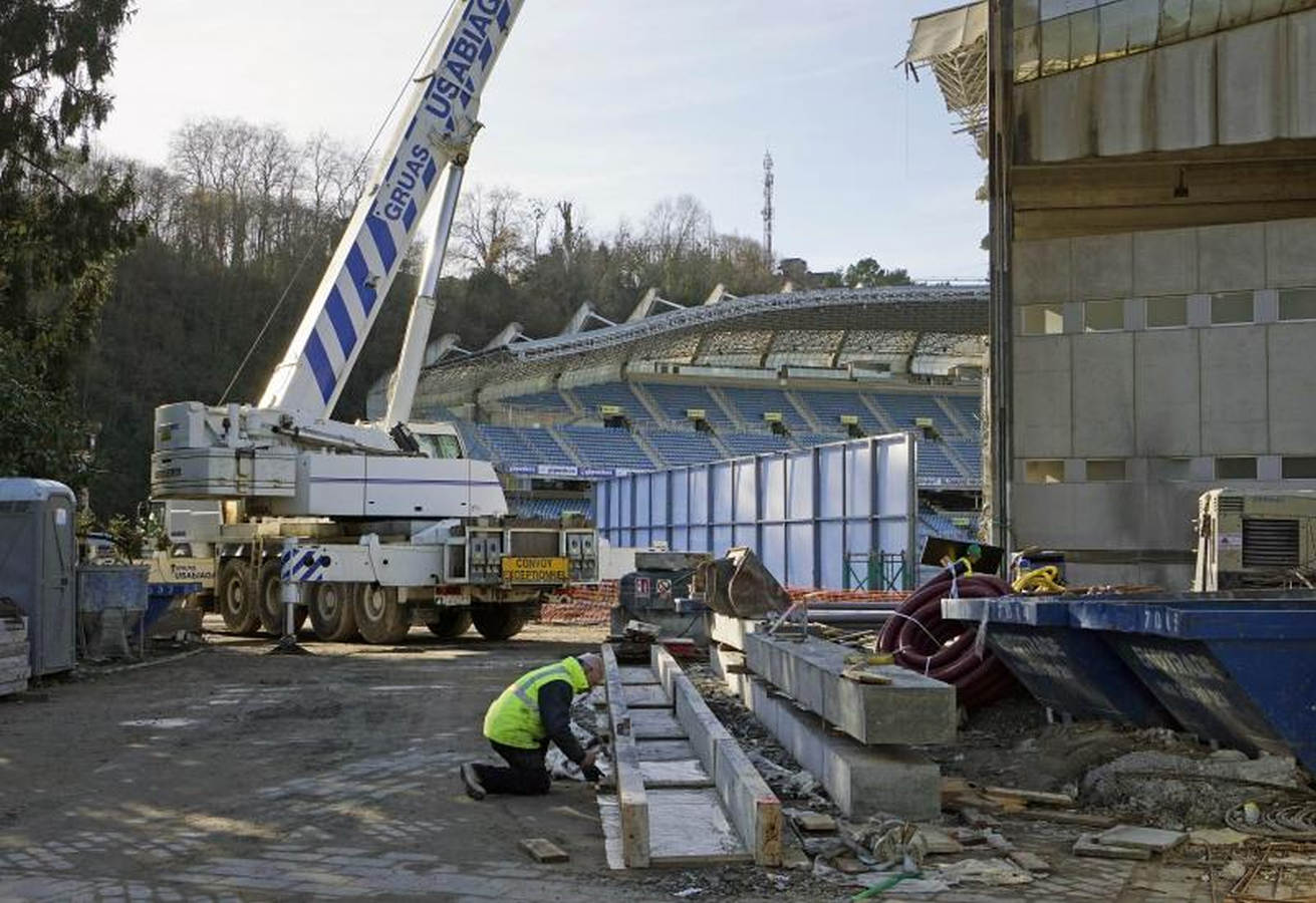 Las obras de Anoeta, a buen ritmo