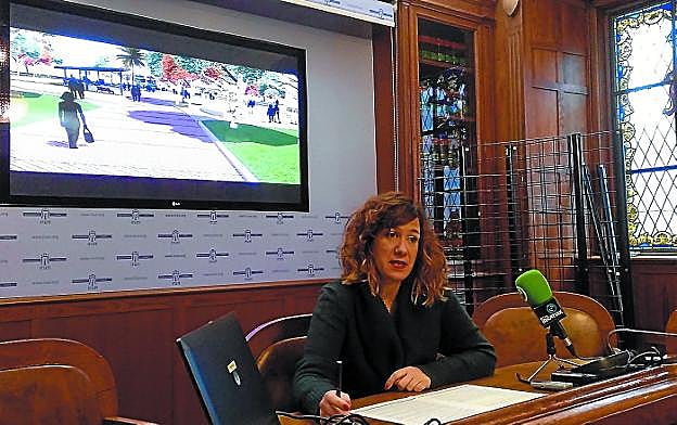 Cristina Laborda anunció ayer la aprobación oficial del proyecto para la glorieta de Palmera-Montero.