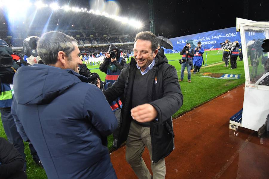 Las mejores imágenes del encuentro entre la Real Sociedad y el F.C. Barcelona en el estadio de Anoeta