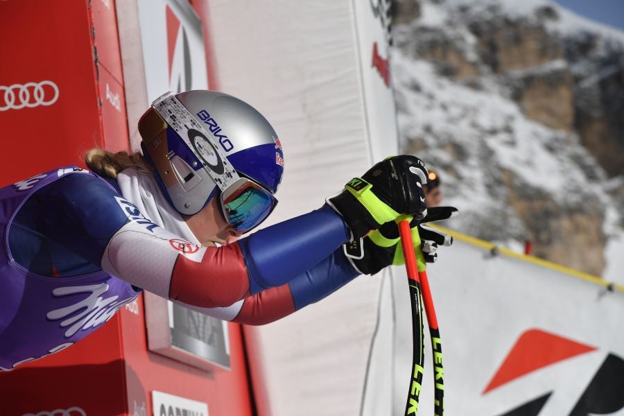 La esquiadora estadounidense entrena estos días en Cortina d'Ampezzo con la mente puesta en la celebración de los próximos Juegos Olímpicos de invierno