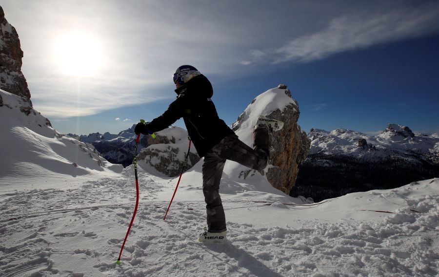 La esquiadora estadounidense entrena estos días en Cortina d'Ampezzo con la mente puesta en la celebración de los próximos Juegos Olímpicos de invierno