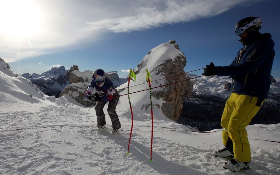 La esquiadora estadounidense entrena estos días en Cortina d'Ampezzo con la mente puesta en la celebración de los próximos Juegos Olímpicos de invierno