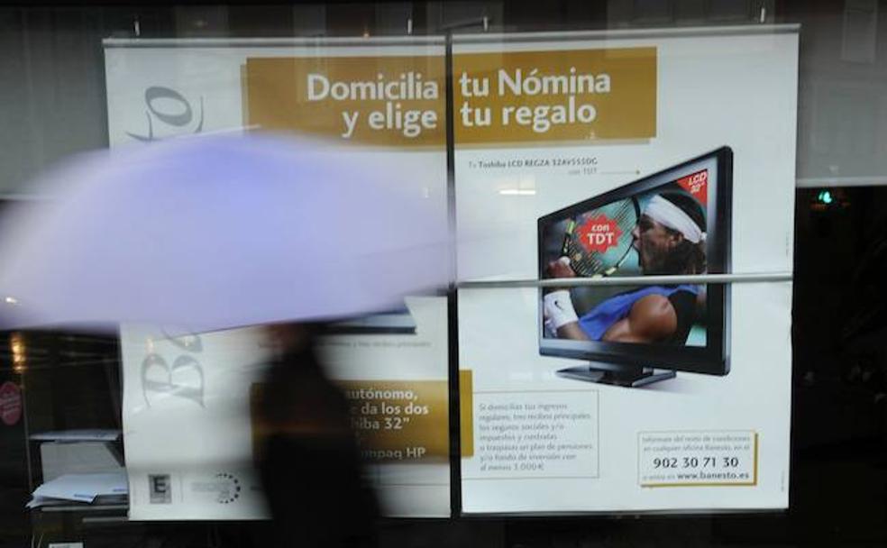 Campaña de captación de nóminas de un banco.