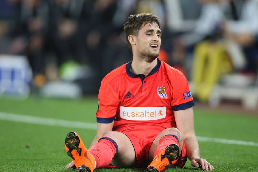 El partido entre la Real Sociedad y el Salzburgo en Anoeta, en imágenes