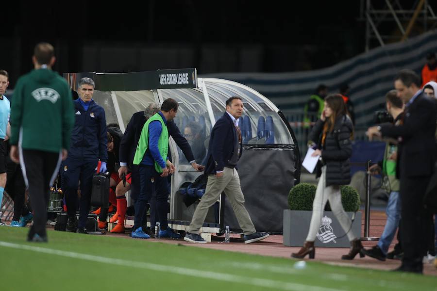 El partido entre la Real Sociedad y el Salzburgo en Anoeta, en imágenes