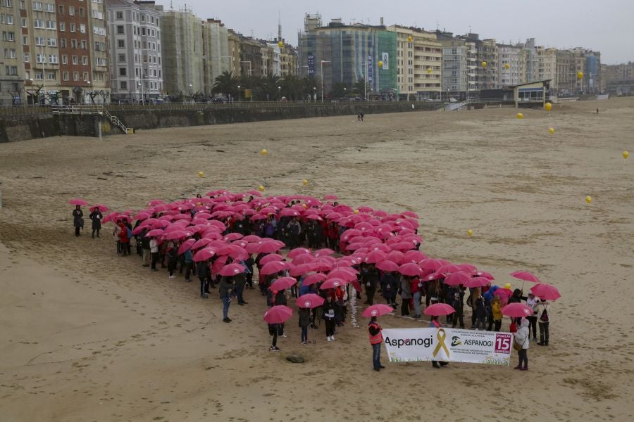 Alrededor de 600 personas han participado hoy en la VI Marcha Nórdica organizada por Aspanogi, la Asociación de Familiares de Niños con Cáncer de Gipuzkoa