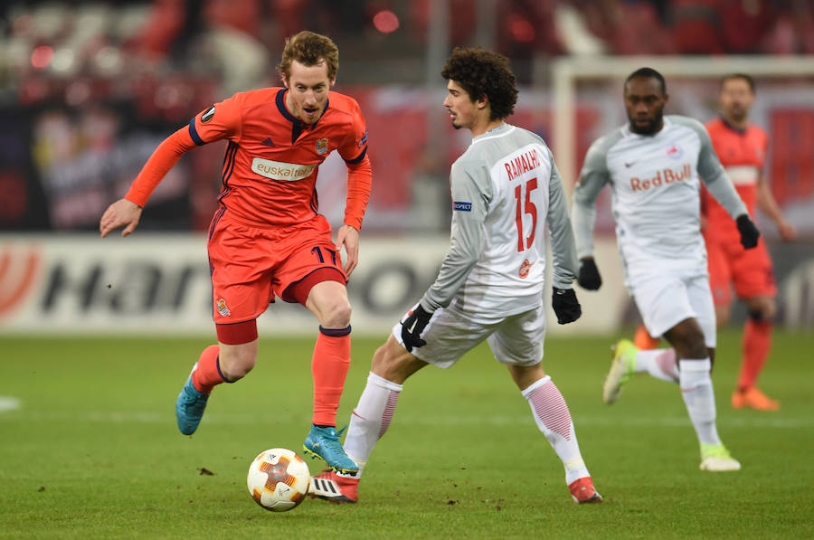 Emoción en el Salzburgo - Real Sociedad con la presencia de casi dos mil aficionados realistas en las gradas