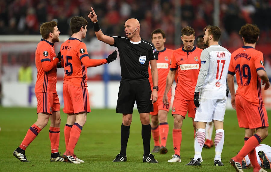 Emoción en el Salzburgo - Real Sociedad con la presencia de casi dos mil aficionados realistas en las gradas