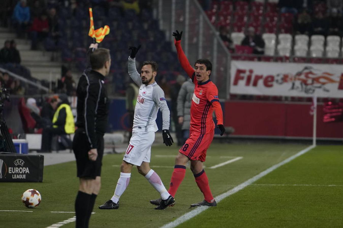 Emoción en el Salzburgo - Real Sociedad con la presencia de casi dos mil aficionados realistas en las gradas