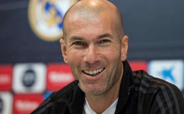 Zinedine Zidane, durante la rueda de prensa. 