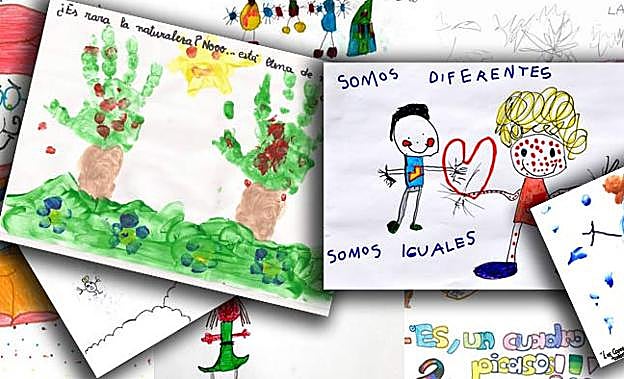 Dibujos infantiles para el canlendario de la Asociación Española de Mastocitosis. 