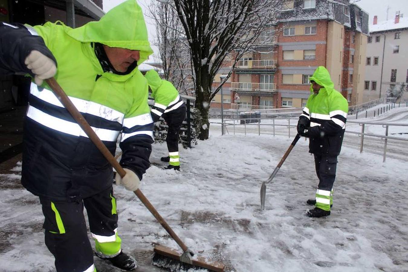 La localidad de Buruntzaldea ha amanecido bajo un manto blanco