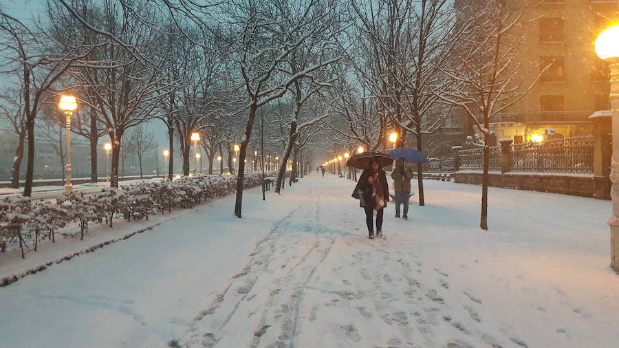 La nieve ha teñido de blanco la ciudad