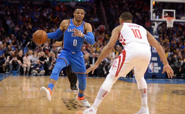 El base Russell Westbrook, durante el partido. 