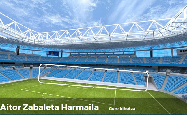 Vista de la grada Aitor Zabaleta.