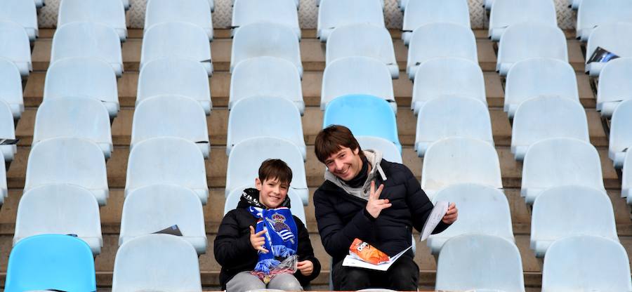 Partido bajo la lluvia en Anoeta entre la Real Sociedad y el Getafe