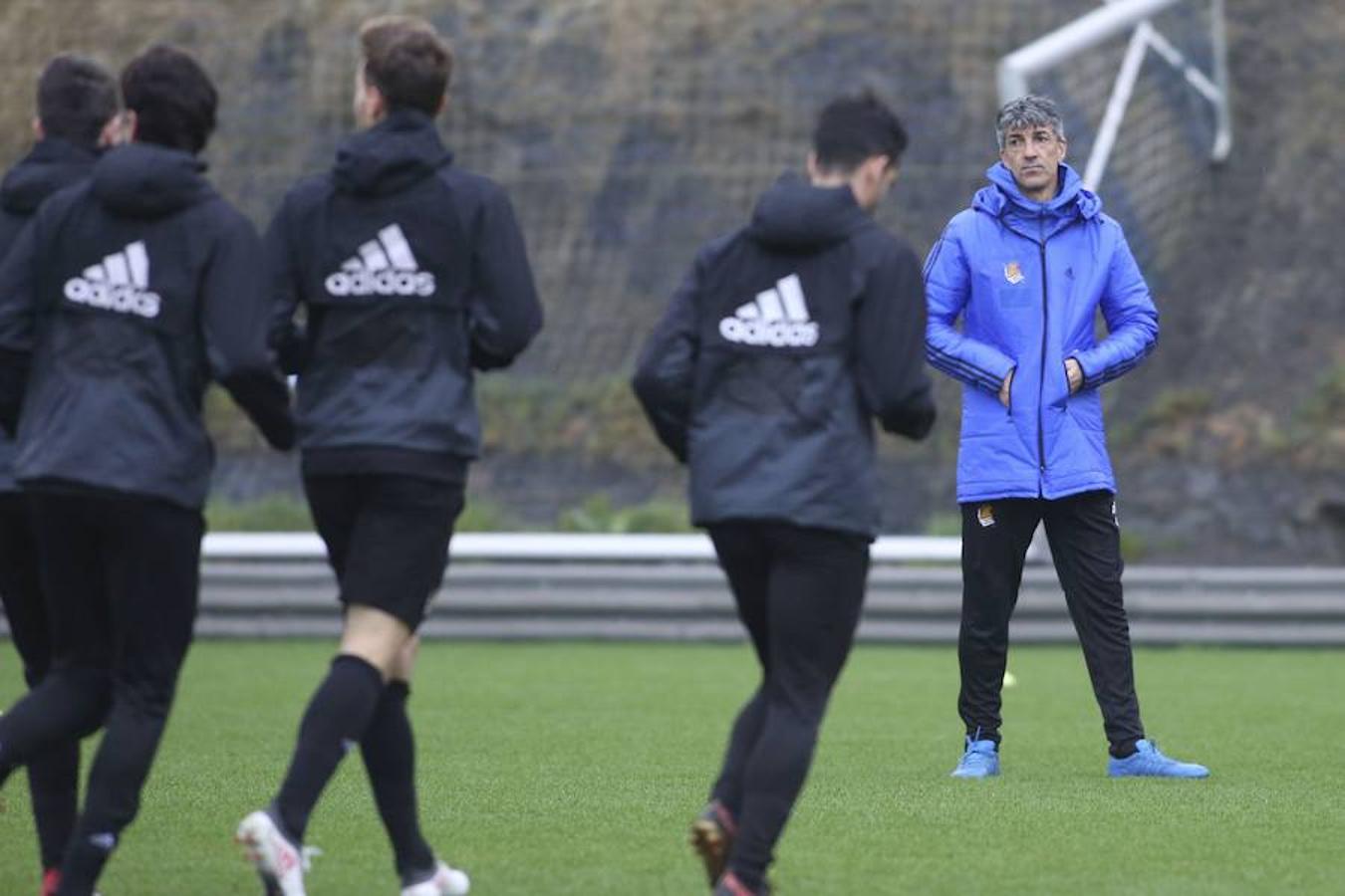 Eusebio y Loren han acudido a las instalaciones antes de la sesión para despedirse de la plantilla