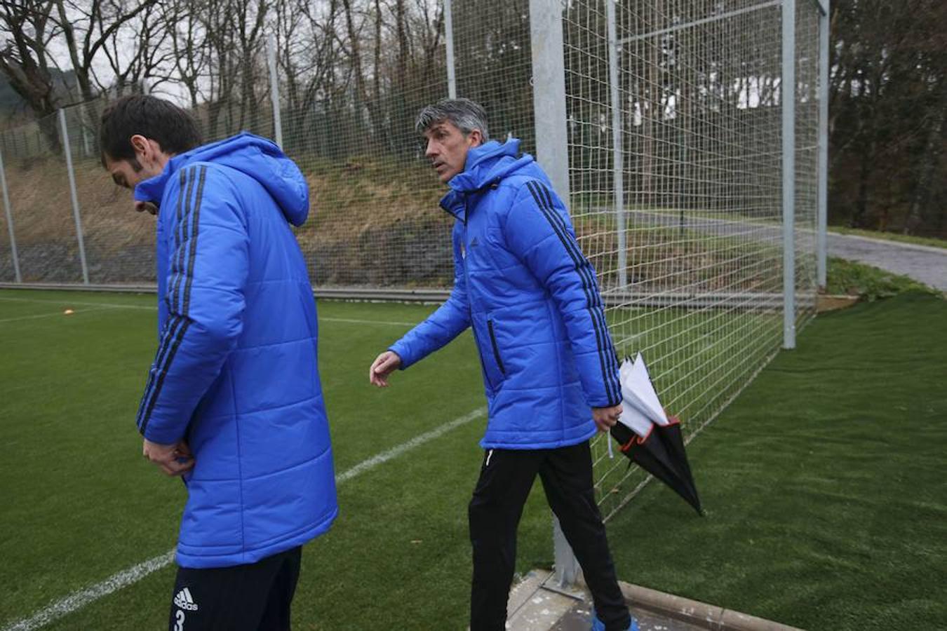 Eusebio y Loren han acudido a las instalaciones antes de la sesión para despedirse de la plantilla