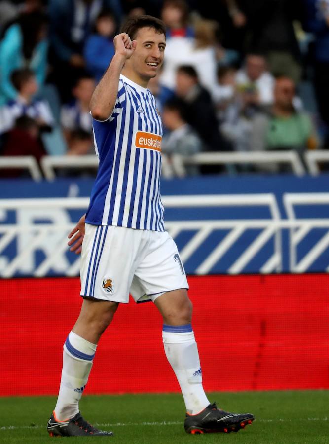 El equipo txuri-urdin se reencuentra con las buenas sensaciones tras esta goleada en Anoeta