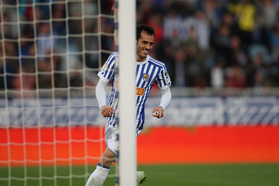 El equipo txuri-urdin se reencuentra con las buenas sensaciones tras esta goleada en Anoeta