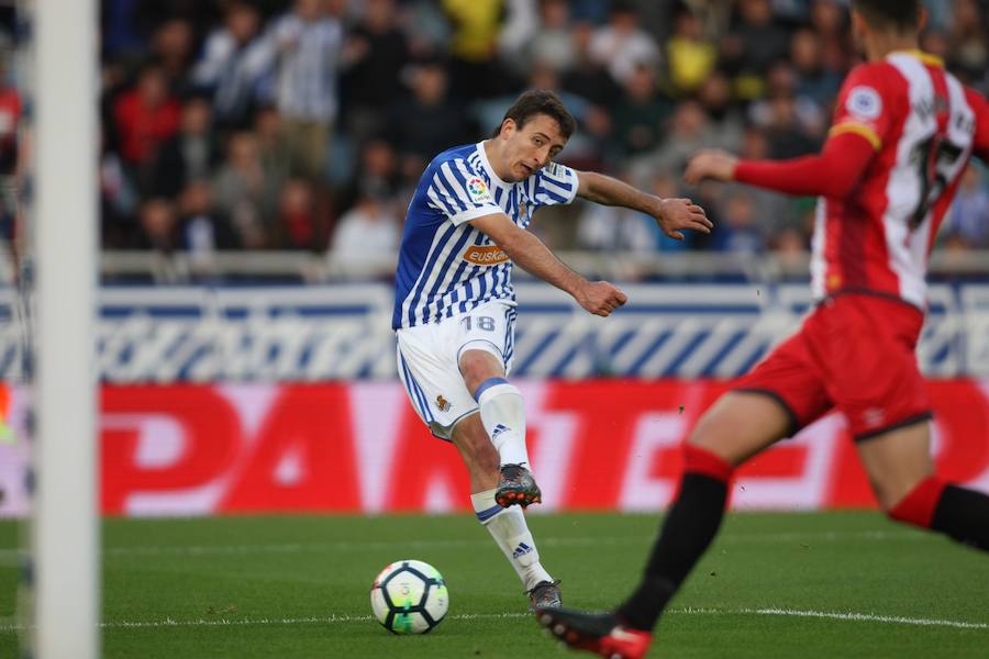 El equipo txuri-urdin se reencuentra con las buenas sensaciones tras esta goleada en Anoeta
