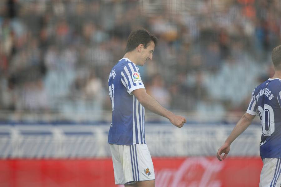 El equipo txuri-urdin se reencuentra con las buenas sensaciones tras esta goleada en Anoeta