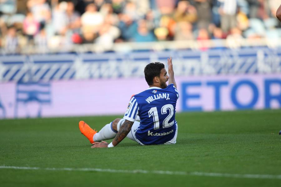 El equipo txuri-urdin se reencuentra con las buenas sensaciones tras esta goleada en Anoeta