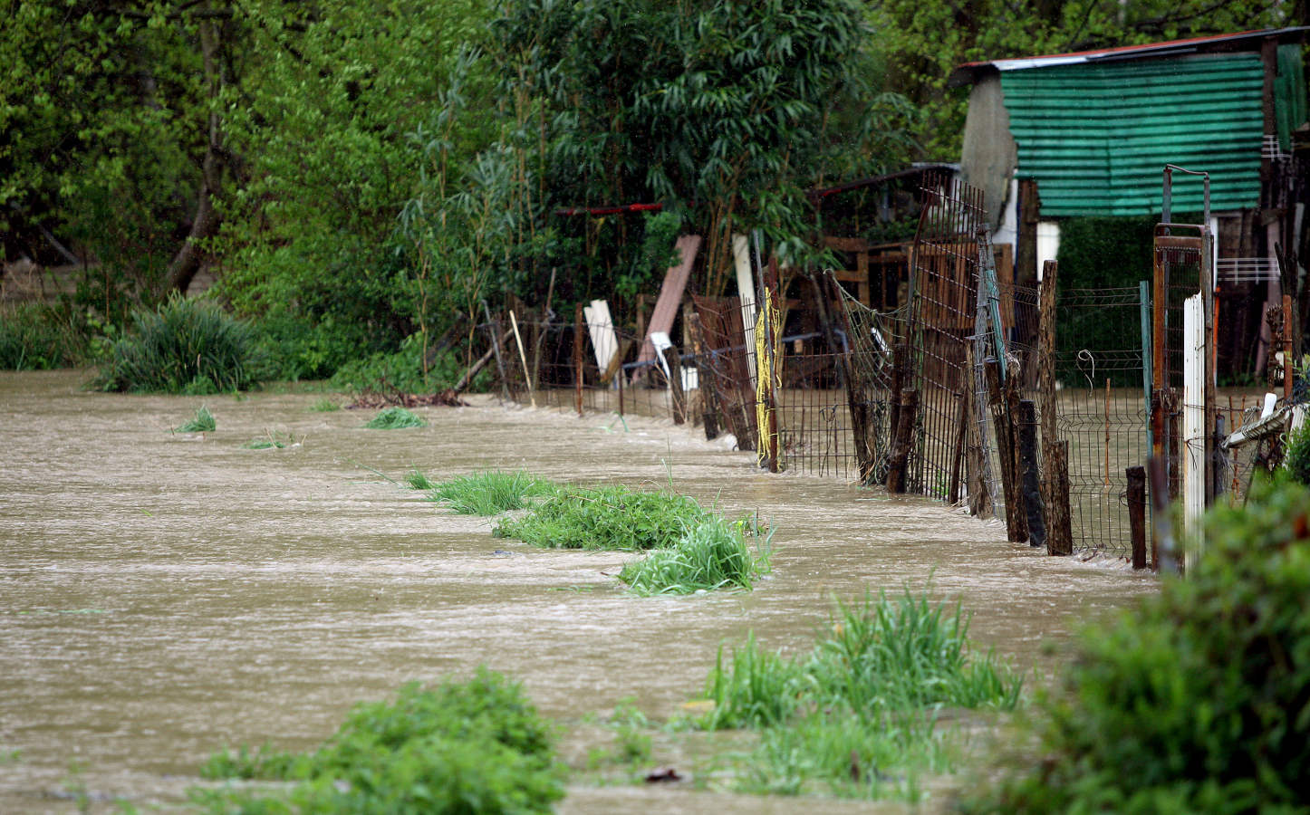 Las persistentes lluvias de las últimas horas han provocado que los ríos de Gipuzkoa estén a tope. La alerta naranja continúa activa. 