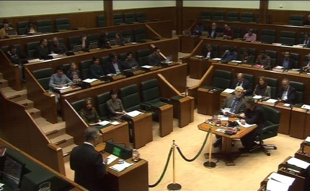 Pleno de control en el Parlamento Vasco. 