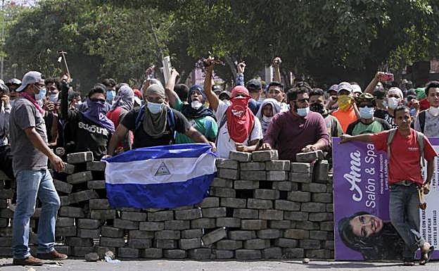 Protestas en Managua contra el Gobierno de Nicaragua.
