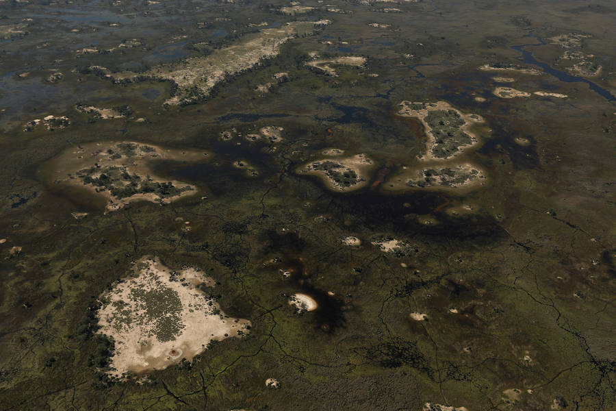 El delta del río Okavango es Patrimonio Mundial. Ejemplo único de interacción de procesos climáticos, hidrológicos y biológicos, se sitúa al noroeste de Botswana y está formado por una planicie de pantanos permanentes y praderas que se inundan de manera estacional. Se trata de un complejo de zonas húmedas prácticamente intacto. Es uno de los pocos sistemas de deltas interiores del mundo que carece de desembocadura al mar.