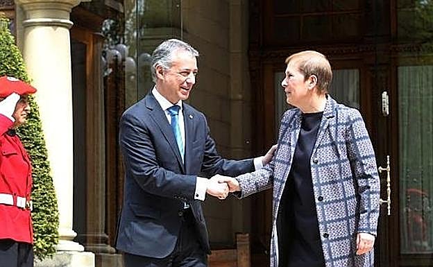 Urkullu y Barkos, en Ajuria Enea