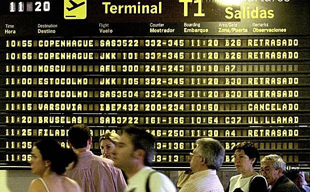 Una de las última huelgas aéreas sufridas en el aeropuerto de Barajas.