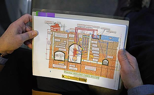 Detalle del plano de una de las centrales nucleares.