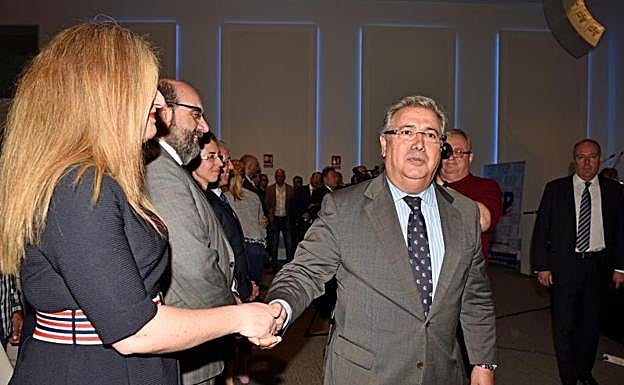 Zoido este jueves en un acto en Palma. 