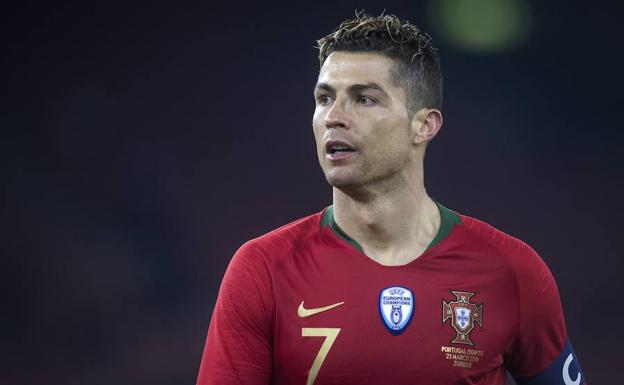 Cristiano Ronaldo, con la camiseta de Portugal. 